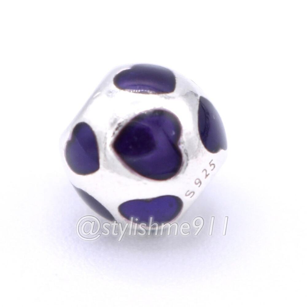 Authentic Pandora Love You Violet Enamel Charm - 790543EN13 - Picture 7 of 10
